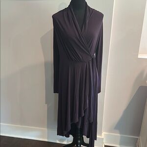 Elegant Purple Wrap Dress